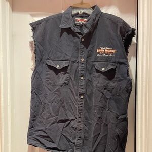 black orange white Famous Iron Horse bar shirt 2x